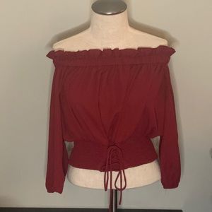 Charlotte R off the shoulder dressy blouse top S